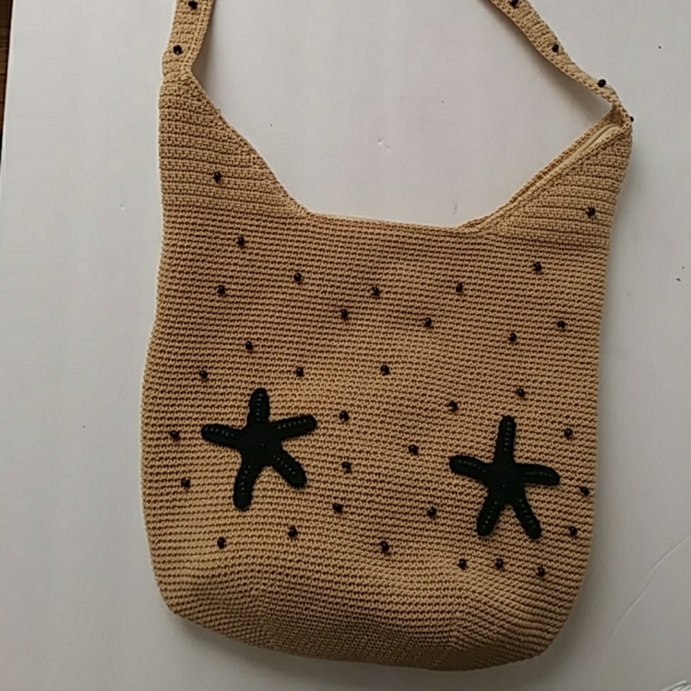 EA by Etienne Aigner crocheted tote bag- 9x9x7 in.